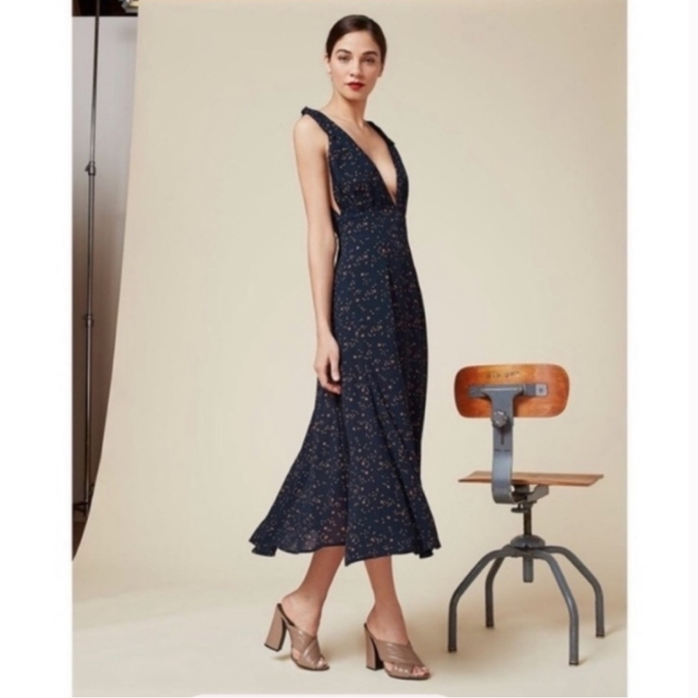 Reformation Adularia Maxi Dress in Celestial Print